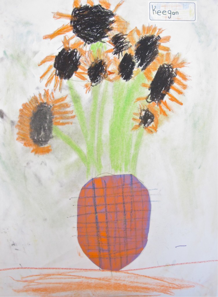 Grade 3: Pastel Sunflowers | Art Here and There