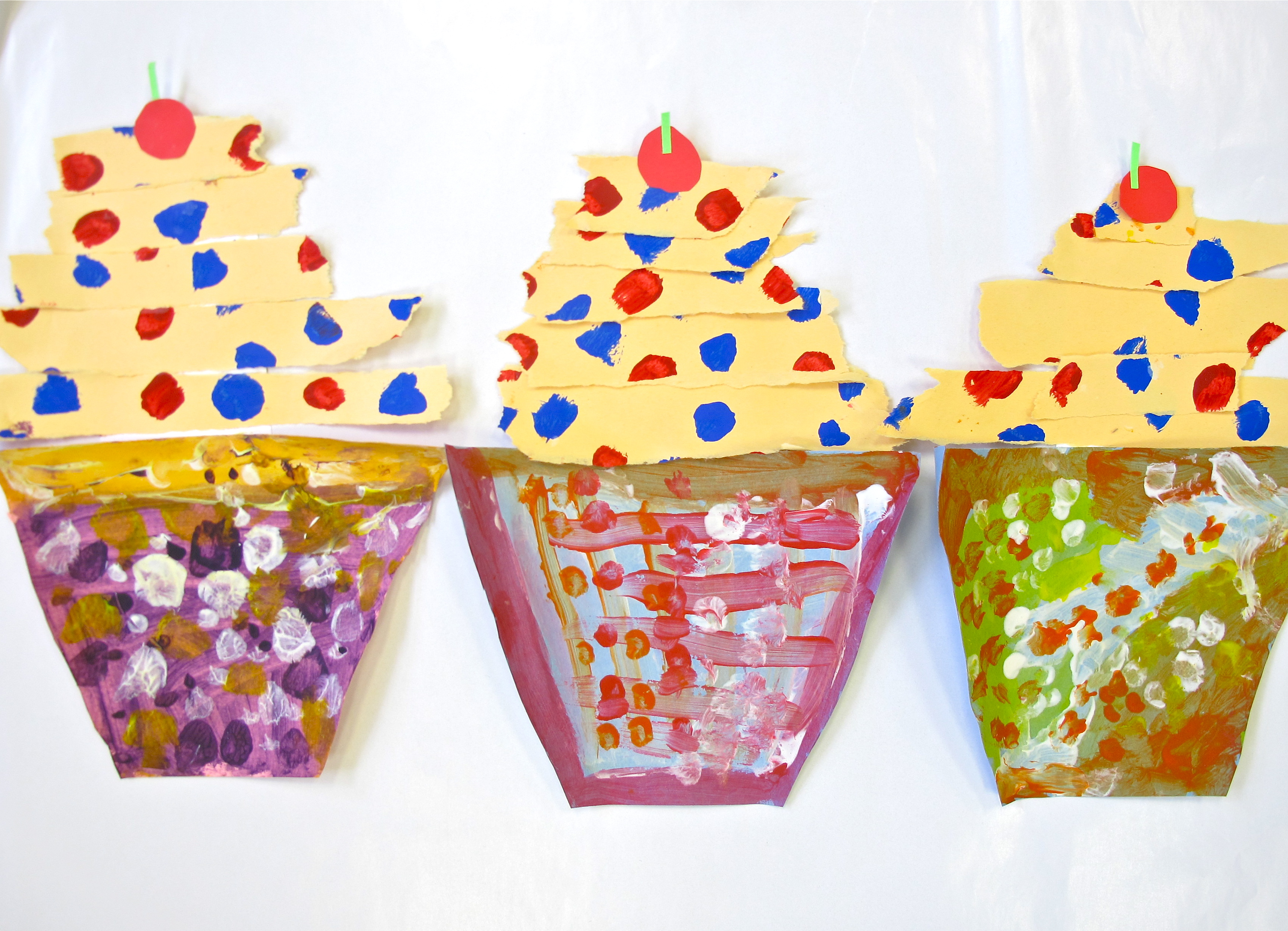 Grade 1: Thibaud-Inspired Cupcakes | Art Here and There